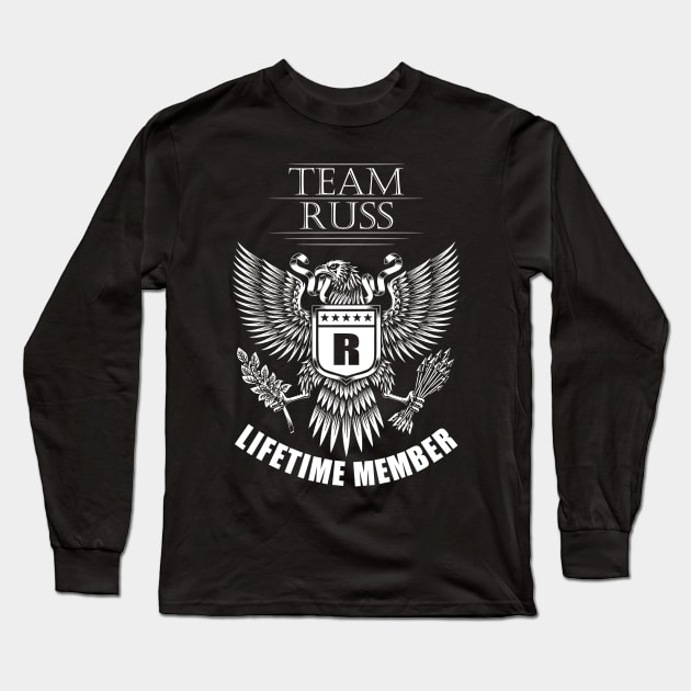 Russ Long Sleeve T-Shirt by Ban Guns Not Books- Typography fullcolor